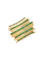 Grass 18K Yellow Gold & Emerald Fence Ring