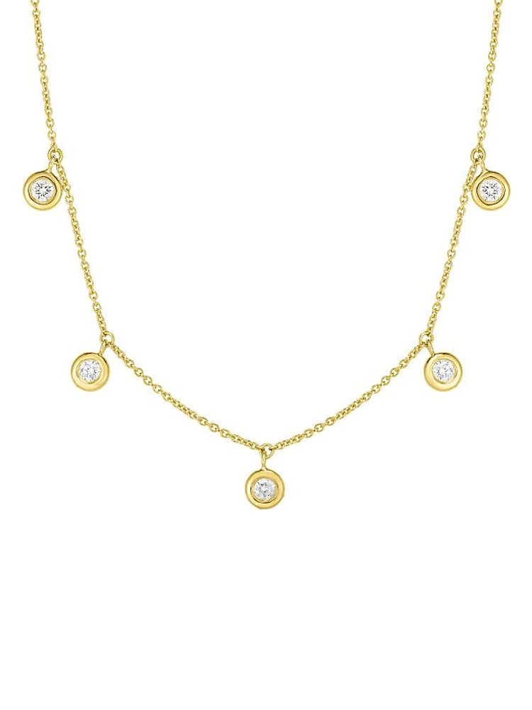 Diamond By The Inch 18K Yellow Gold & Diamond Dangle Necklace