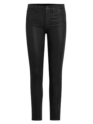 The Charlie High-Rise Coated Ankle Skinny Jeans