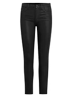 The Charlie High-Rise Coated Ankle Skinny Jeans