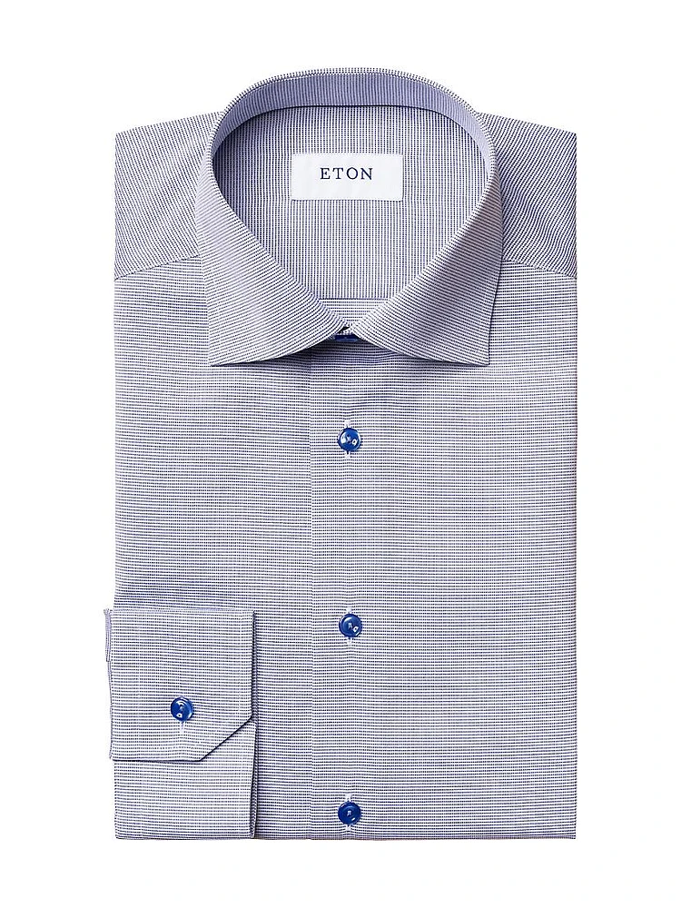 Slim-Fit Textured Solid Shirt