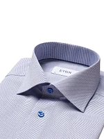 Slim-Fit Textured Solid Shirt