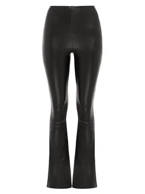 Faux Leather Flared Leggings