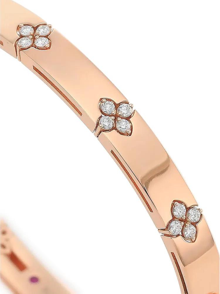 Love In Verona 18K Rose Gold & Diamond Bangle Bracelet