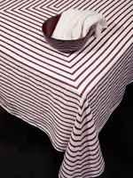 Concorde Stripe Linen Sateen Tablecloth