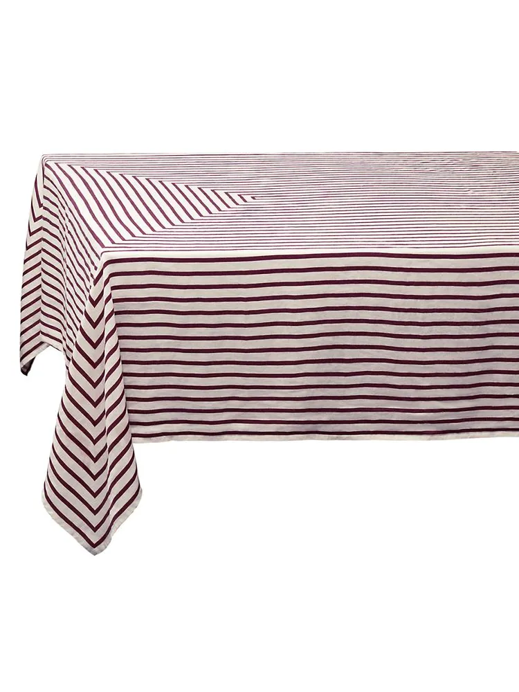 Concorde Stripe Linen Sateen Tablecloth