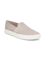 Blair Perforated Leather Slip-On Sneakers