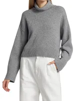 Stintino Wool-Cashmere Funnelneck Sweater