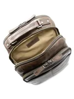 Logan Multi Zip Leather Backpack