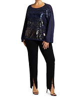 Elegante Arabesca Sequin Sweater