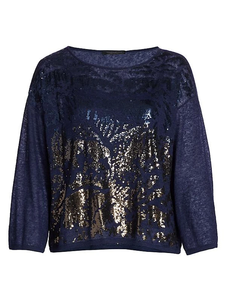 Elegante Arabesca Sequin Sweater