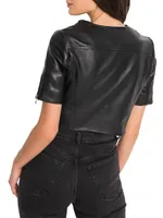 Kirsi Short-Sleeve Leather Jacket