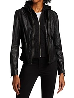 Arlette Leather Biker Jacket