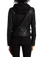 Arlette Leather Biker Jacket