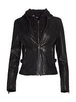 Arlette Leather Biker Jacket