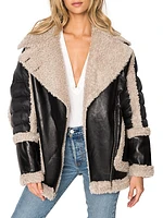 Lisa Faux Fur Leather Jacket