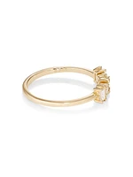 Baguette 18K Yellow Gold & Diamond Ring