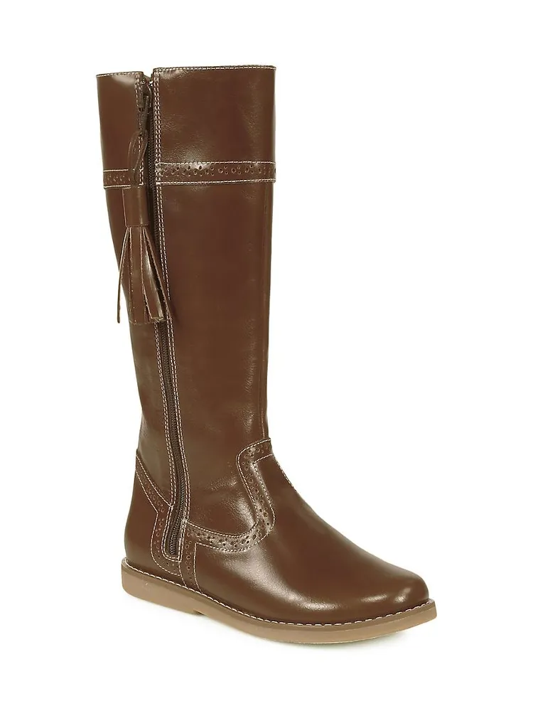 Girl's Patent Leather Riding Boots