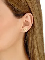 Menottes 18K Rose Gold & Diamond Single Stud Earring