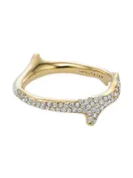 Stardust 18K Green Gold & Diamond Coral Reef Ring