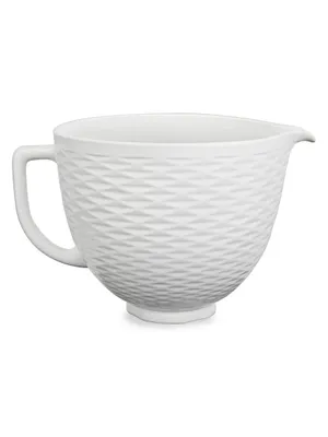 5-Quart Textured Patterned Titanium-Reinforced Ceramic Bowl For Tilt-Head Stand Mixers