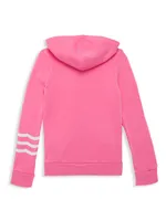 Little Girl's & Waves Zip Hoodie