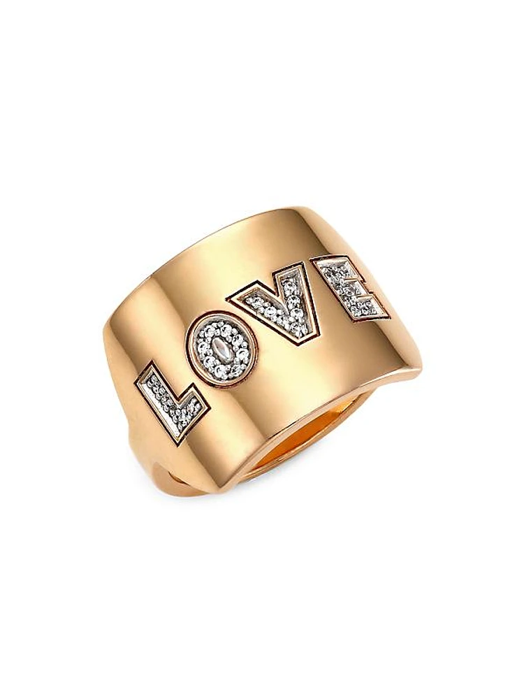 18K Rose Gold & Diamond Love Angèle Ring