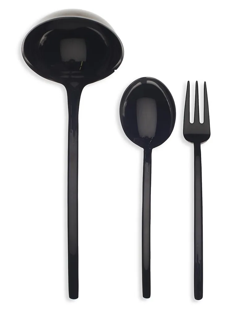 Due 3-Piece Oro Nero Serving Set