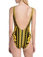 Barocco Print One-Piece Swimsuit