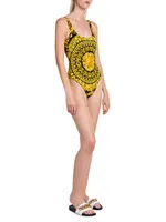 Barocco Print One-Piece Swimsuit