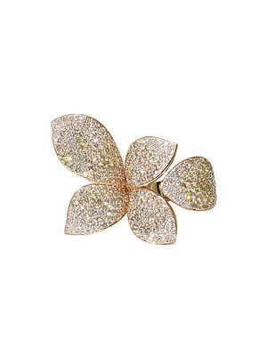 Giardini Segreti 18K Rose Gold & 4.39 TCW Diamond Medium Flower Ring