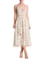 Blair Sleeveless Sequin Lace Midi Dress