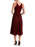 Alicia Chiffon Fit & Flare Dress