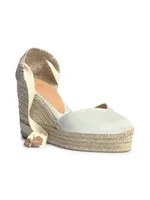 Chiara Satin Platform Wedge Espadrilles