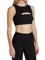 Ribbed Cutout Sports Bra