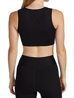 Ribbed Cutout Sports Bra