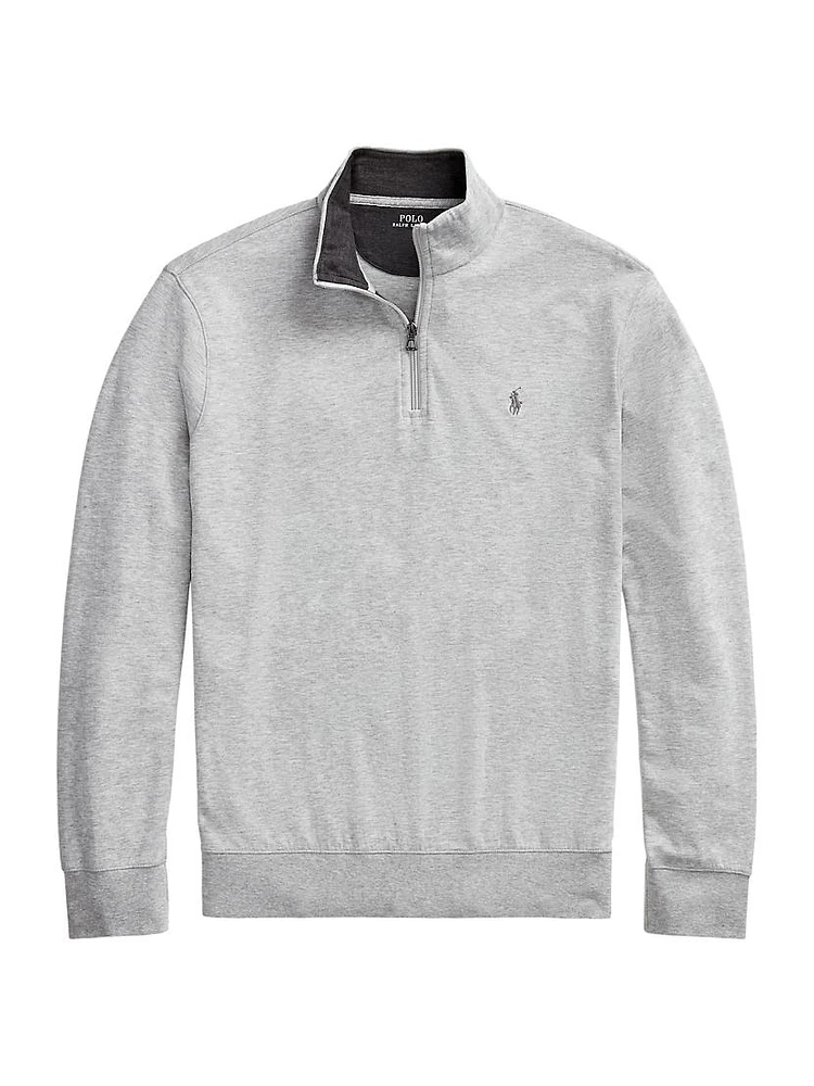 Double-Knit Quarter-Zip Pullover