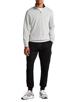 Double-Knit Quarter-Zip Pullover