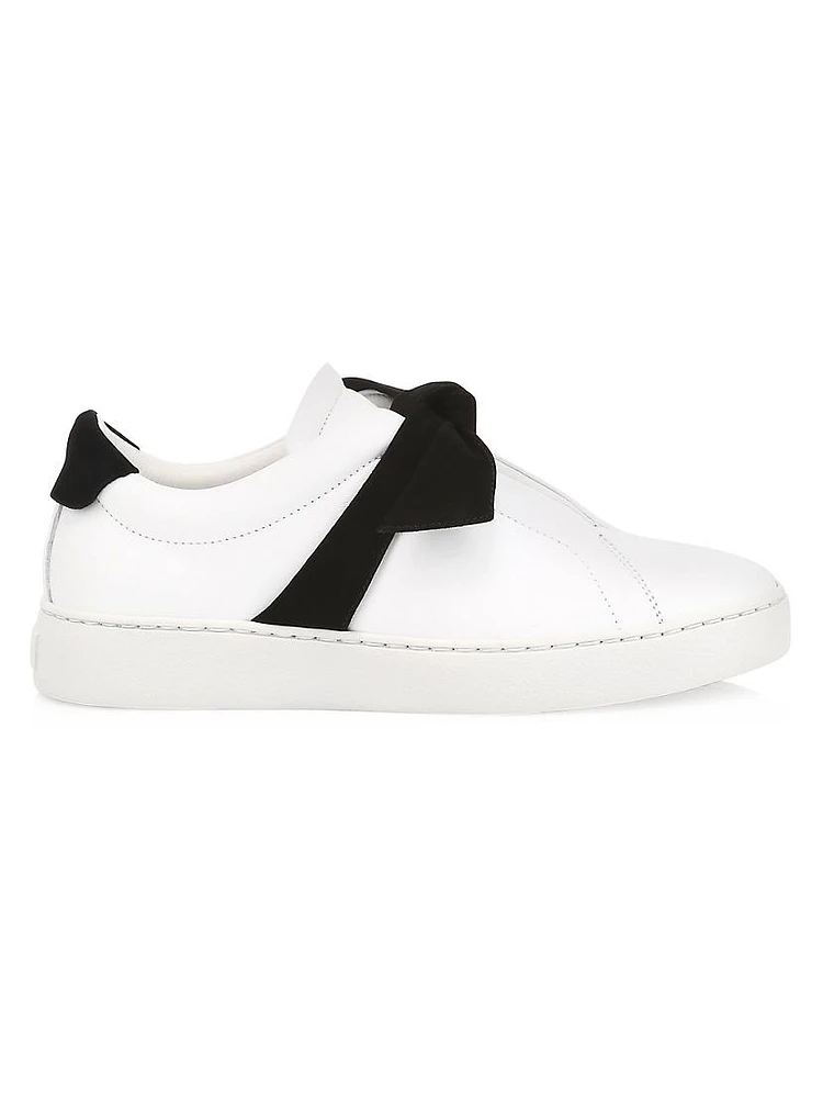 Clarita Bow Leather Sneakers