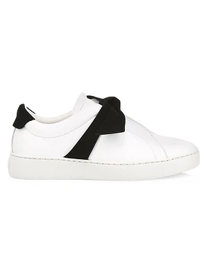 Clarita Bow Leather Sneakers