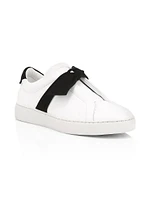 Clarita Bow Leather Sneakers