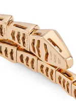 Serpenti Viper 18K Rose Gold & Pavè Diamond Bracelet