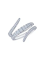 Vine 18K White Gold & Diamond Wrap Ring