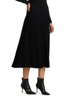 Essentials Elastic-Waist Pleated Skirt