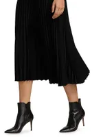 Essentials Elastic-Waist Pleated Skirt