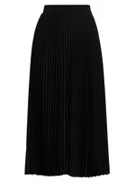 Essentials Elastic-Waist Pleated Skirt