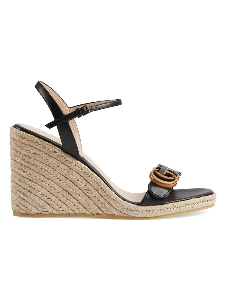 Leather Platform Espadrilles