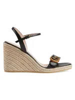 Leather Platform Espadrilles