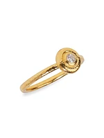 Droplet 22K Yellow Gold, 24K Yellow Gold & Diamond Ring