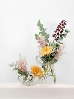 Bloom Glass & Metal Round Vase